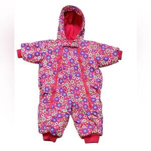 Hanna Andersson Red Floral Snowsuit